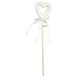 Ozdoba bożonarodzeniowa SERCE NA PIKU 26 cm BIAŁE
