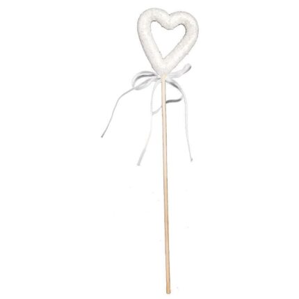 Ozdoba bożonarodzeniowa SERCE NA PIKU 26 cm BIAŁE