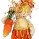 ZAJĄC Z SIZALU DEKORACJA WIELKANOCNA 55CM POMARAŃCZOWY - obrazek 2