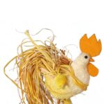 Kogut z sizalu stojący pomarańczowy 30cm - obrazek 2