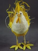 Żółty Kogut z Sizalu - Stojący, Wielkość 30x28cm - obrazek 2