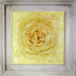 Obraz kwiatowy 'Żółta Róża' z Efektem Postarzania, 38x38 cm - Część 1 z 4