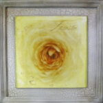 Obraz Żółta Róża w Efekcie Postarzania z Serii Kwiaty - 38x38 cm (3 z 4)