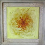 Obraz Żółta Róża - Część 4 z 4 Serii Postarzanej, Rozmiar 38x38 cm