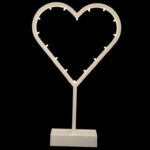 Dekoracja świetlna serce led 38 cm białe - obrazek 3