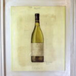 Obraz Vintage Białe Wino 40x50 cm w Stylu Retro