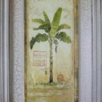 Obraz przedstawiający młodą palmę o wymiarach 26x46 cm