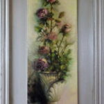 Obraz Retro z Różami 2 z Serii Postarzanych Kompozycji 30 x 56 cm