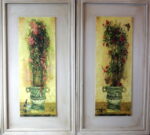 Kompozycja Kwiatów w Donicy 2 z Efektem Postarzania, Obraz 30 x 56 cm - Część 1 z 2 w Serii - obrazek 2