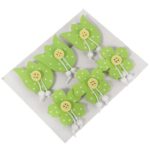 KWIATKI KLAMERKI DREWNIANE 6SZT 4CM WIELKANOC WIOSNA - obrazek 3