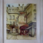 Obraz Paryska Kamienica z Efektem Postarzania 40x49 cm - Część Serii