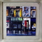 Obraz retro Kamienica Paryska 38x38 cm - efekt postarzania, część serii