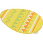 Zestaw 6 Drewnianych Klamerek ozdobionych Jajkami w Kolorze Żółto-Pomarańczowym - obrazek 2