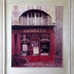 Obraz Restauracja w Paryżu z efektem postarzania 40 x 49 cm - Część 1 z serii