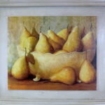Postarzany Obraz z Gruszkami - Owoce Serii, 41x48 cm
