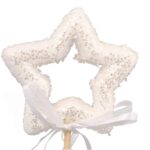 Pik styropianowy gwiazda z kokardką w kolorze białym - obrazek 3