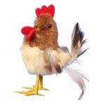 KOGUT PLUSZOWY Z PIÓRAMI FIGURKA WIELKANOCNA - obrazek 2