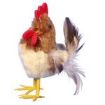 KOGUT PLUSZOWY Z PIÓRAMI FIGURKA WIELKANOCNA