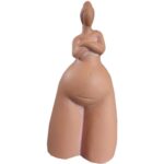 Ceramiczna Figurka Nagiej Kobiety w Kolorze Gliny