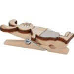 Drewniane Klamerki Dekoracyjne w Kształcie Zająca - 3 sztuki - obrazek 2