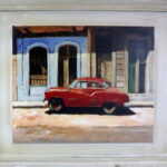 Czerwony Samochód Seria Obrazów 48.5x41cm, Część 1 z 3