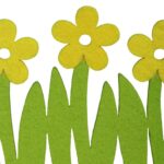 Serwetka Filcowa Wielkanocno-Wiosenna Zielono-Żółta 41x30 cm Wielokrotnego Użytku - obrazek 2