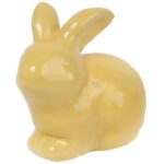 ZAJĄC CERAMICZNY FIGURKA 20 CM KOLOR ŻÓŁTY - obrazek 2