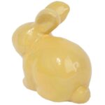 ZAJĄC CERAMICZNY FIGURKA 20 CM KOLOR ŻÓŁTY - obrazek 3