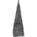 Czarno-Srebrna Choinka Stożek z Sizalu 80cm - Dekoracja Świąteczna