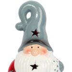 Ozdoba świąteczna ceramiczny MIKOŁAJ LED 15 cm - obrazek 2