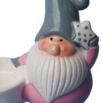 Ceramiczna ozdoba świąteczna MIKOŁAJ z podstawką na tealight - obrazek 2