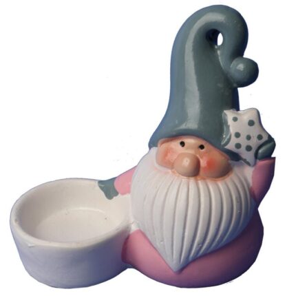 Ceramiczna ozdoba świąteczna MIKOŁAJ z podstawką na tealight