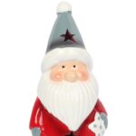 Ozdoba świąteczna ceramiczny MIKOŁAJ LED 17 cm - obrazek 2