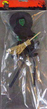 Figurka Czarownicy na Miotle - Czarna, 28x10cm - obrazek 3