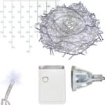 SOPLE 300 LED KURTYNA LAMPKI ZEWNĘTRZNE/WEWNĘTRZNE FLASH ZIMNY BIAŁY  PROGRAMATOR 9 M