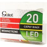 Lampki LED w Kształcie Łezek na Elastycznym Druciku - Ciepłe Światło Białe, Zasilane na Baterie - obrazek 3