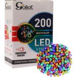 Multikolorowe Lampki Choinkowe 200 LED z Dodatkowym Gniazdem Zewnętrznym IP44, Zasilanie Sieciowe, 995 cm