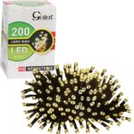 Lampki Choinkowe 200 LED z Energooszczędnymi Diodami, Kolor Ciepły Biały, Wewnętrzne, W Ringu, Zgodne z Normami UE