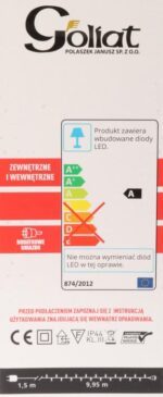 Lampki Choinkowe na Zewnątrz 200 LED, Zimny Biały, z Dodatkowym Gniazdem, Zasilanie Sieciowe, 995 cm - obrazek 2