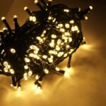 Lampki choinkowe 200 led z 8 funkcyjnym programatorem kolor ciepły biały zewnętrzne - obrazek 3