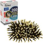 Lampki choinkowe 200 led z 8 funkcyjnym programatorem kolor ciepły biały zewnętrzne