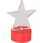 Gwiazdka Akrylowa LED Czerwona - Ozdoba Świąteczna