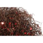 Bożonarodzeniowy Wianek Świąteczny z Brązowej Faszy Rattanowej z Cekinami 35 cm - obrazek 2