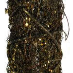 CHOINKA STOŻEK - RATTAN Z METALEM 98CM BRĄZOWA - obrazek 2