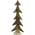 CHOINKA Z SIZALU Z METALOWĄ PODSTAWĄ 80CM BRĄZOWA