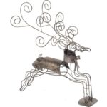 Renifer Ażurowy Figurka Dekoracyjna, Metaloplastyka, 36 cm, Brązowy - obrazek 2