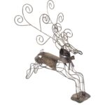 Renifer Ażurowy Figurka Dekoracyjna, Metaloplastyka, 36 cm, Brązowy - obrazek 3