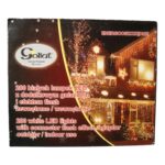 Lampki Choinkowe Zewnętrzne 200 LED z Efektem Flash i Dodatkowym Gniazdem, Białe, Zasilanie Sieciowe, Przepalenie Jednej Diod nie Wygasza Zestawu - obrazek 2