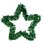 Zielona Błyszcząca Gwiazda Świąteczna na Zawieszenie 34 cm