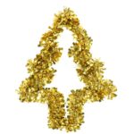 Dekoracja świąteczna Choinka do zawieszenia z folii złota 30 cm